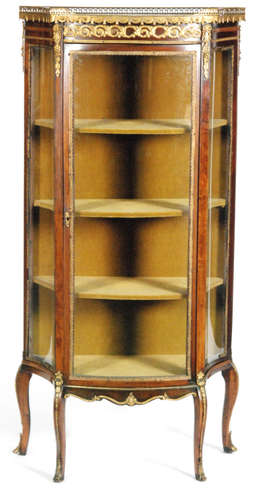 A French bow-fronted side cabinet