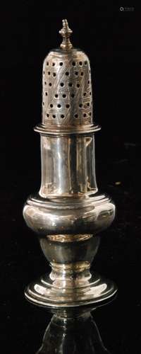 A George III hallmarked silver small castor