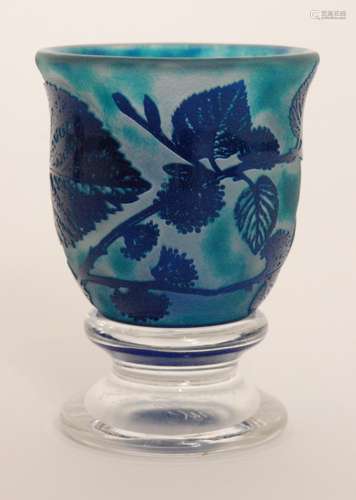 A contemporary Jonathan Harris Trial Cameo glass vase