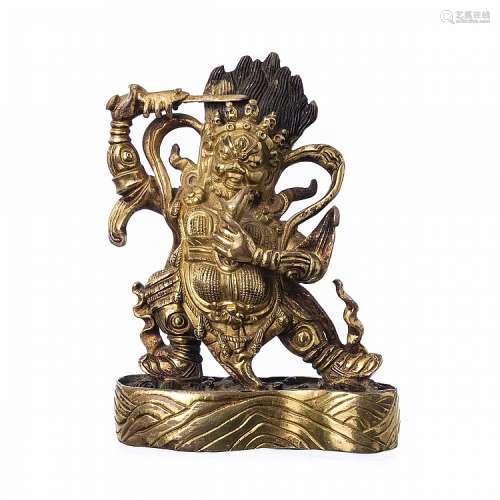 Chinese / Tibetan gilt bronze Bodhisattva