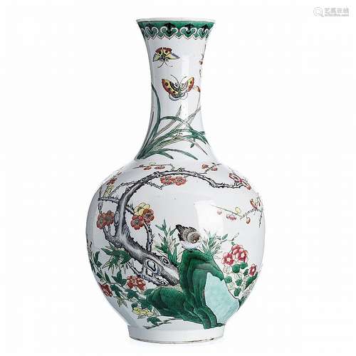 Bulging vase in chinese porcelain, Guangxu