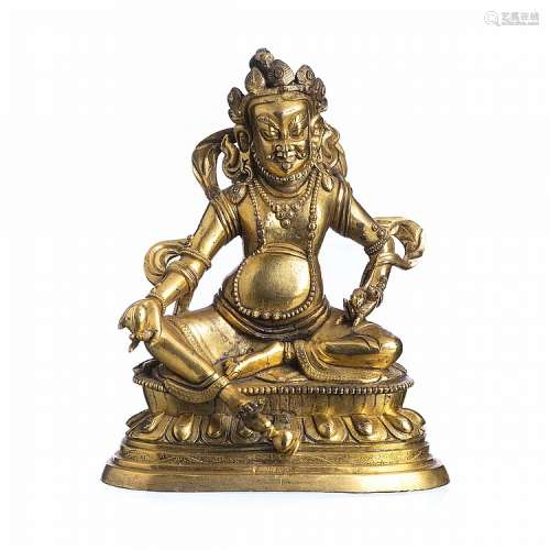 Tibetan gilt bronze Bodhisattva