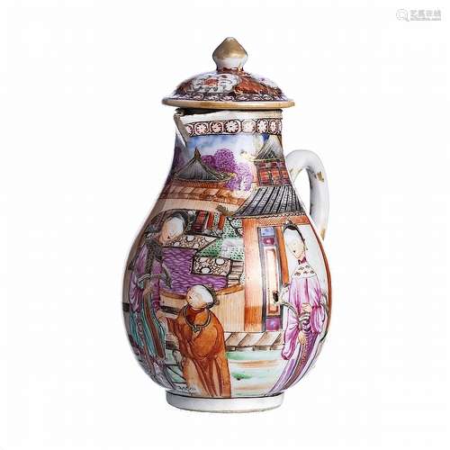 Mandarin milk jug in Chinese porcelain, Qianlong