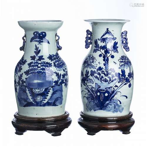 Pair of vases 'celadon' in chinese porcelain