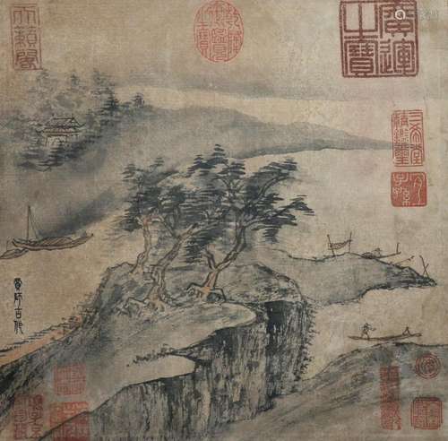 Jia Shigu Southern Song Dynasty Fishermen 南宋 贾师古(生卒不祥) 山水渔舟图