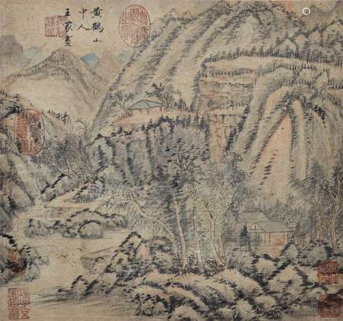 Wang Meng Yuan Dynasty Mountain Hamlet 元 王蒙(生卒不祥) 黄鹤山中人