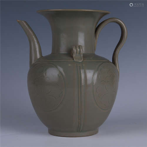 A TEADUST GLAZED PORCELAIN KETTLE