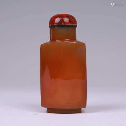 RED AGATE SNUFF BOTTLE