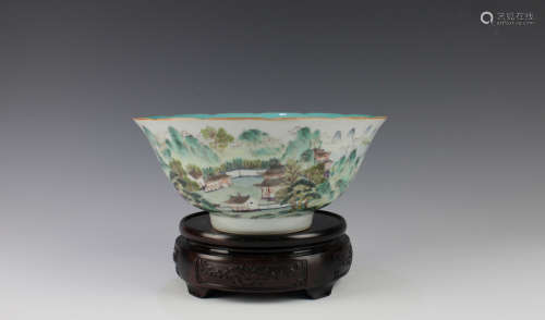 CHINESE FAMILLE ROSE PORCELAIN BOWL