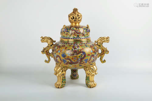 CHINESE CLOISONNE CENSER