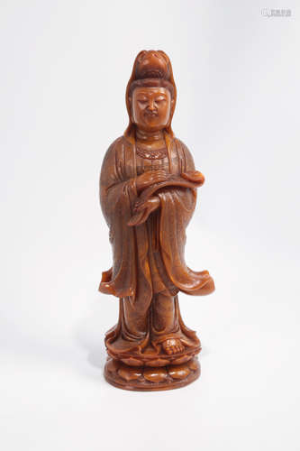 CHINESE STONE FIGURE OF GUANYIN