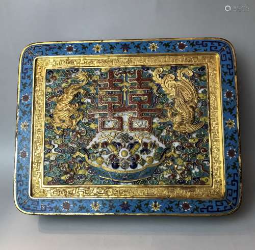 Enamel Cloisonne Bronze Box