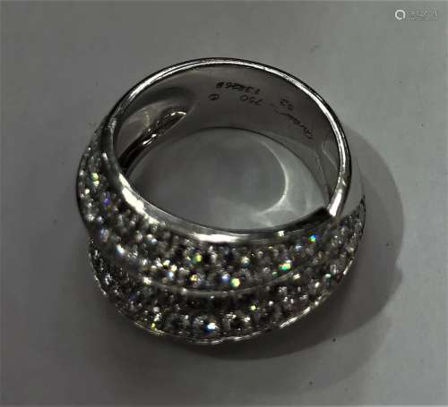 Cartier Panthere Griffe Diamond 18K White Gold Ring