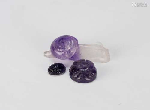 A Group Of Three Amethyst Small item