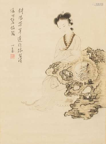 Pu Ru(1896-1963) Ink OnPaper, Framed, Signed And Seal