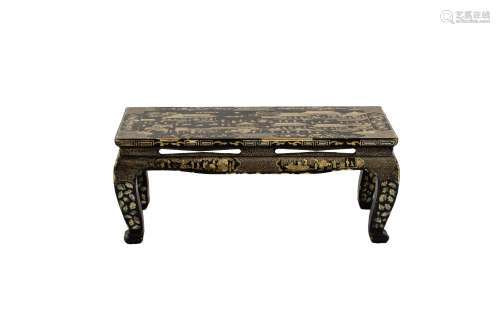 Qing-A Black Lacquer insert Mother Of Pearl Kang Table