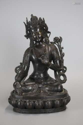 Chinese bronze Buddha, 19th c.