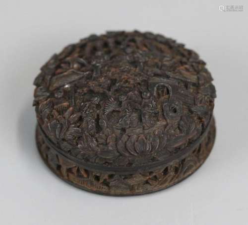 Chinese tortoise shell seal box, Qing dynasty