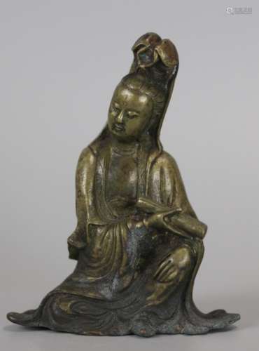 Chinese bronze Guanyin, 18th c.