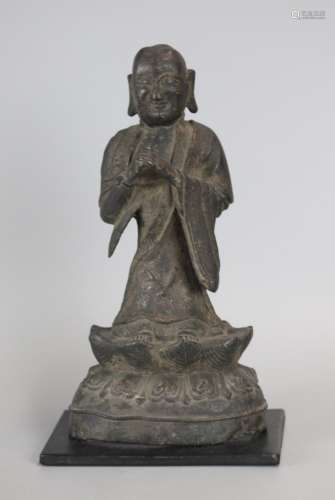 Chinese bronze immortal luohan, 17th c.