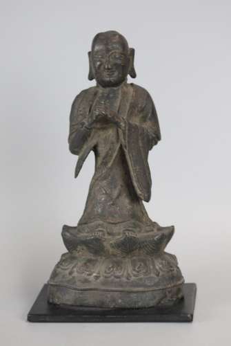 Chinese bronze immortal luohan, 17th c.