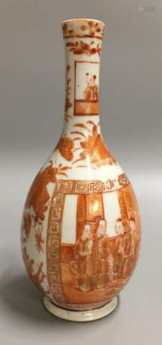 Chinese copper red decorated porcelain vase 19th c.