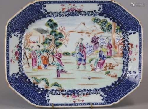 Chinese export porcelain platter, 18th c.