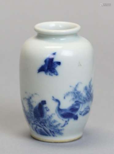 Chinese blue & white porcelain vase