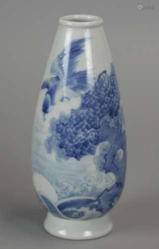 Chinese blue & white porcelain vase Republican period