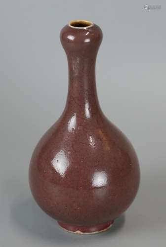 Chinese flambe glazed porcelain vase