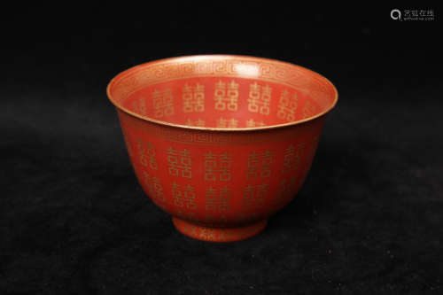 A Chinese Iron Red Porcelain Bowl