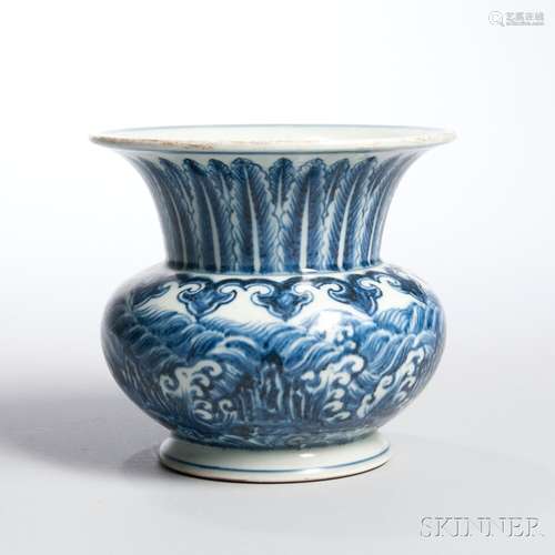 Blue and White Refuse Vessel