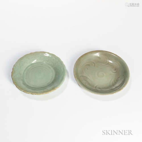 Two Small Celadon Dishes