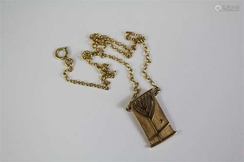 An Olga Gorie Orkney 9ct Gold Pendant