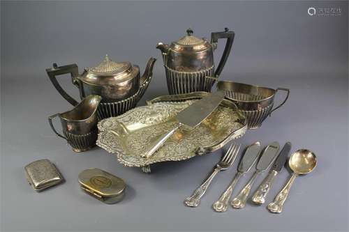 A Collection of Miscellaneous Silver and Silver Plate.