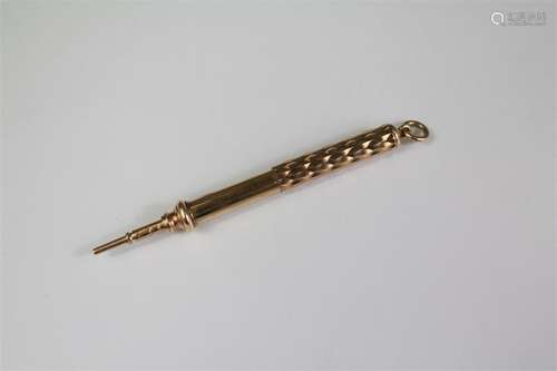 An Antique 9ct Gold Propelling Pencil