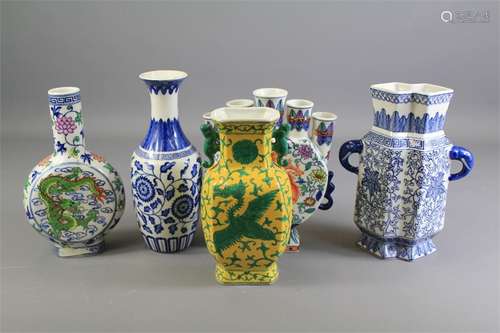 A Collection of Modern Chinese Vases.