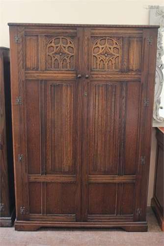 An Oak Hanging Wardrobe