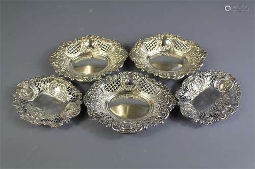 A Trio of Silver Bon Bon Dishes