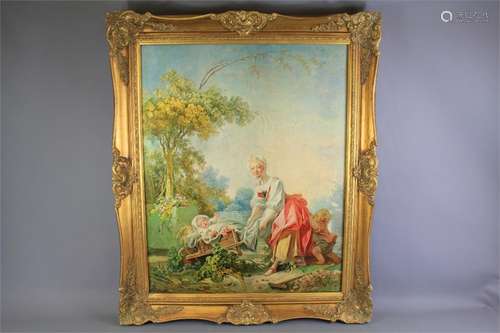 A Large Print of a Victorian Mother and Child