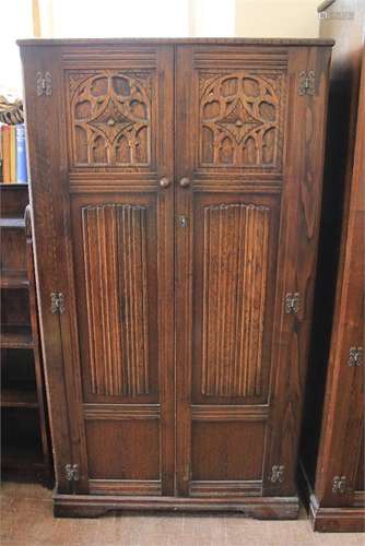 An Oak Hanging Wardrobe