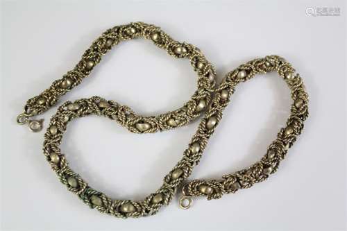 An Antique Silver Fancy Link Necklace