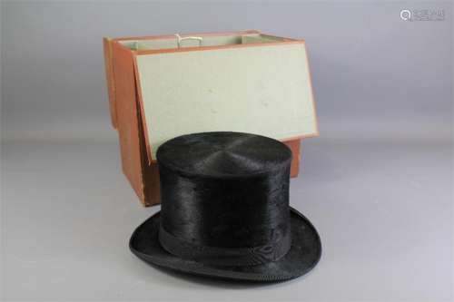 A Vintage Black Top Hat.