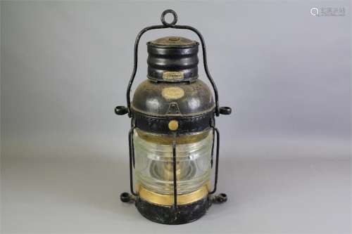 Griffiths & Sons Black Enamel Ship's Lantern