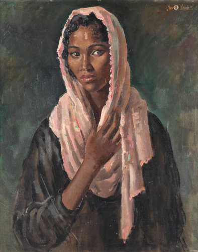 Portrait of a Malay woman Alfred Neville Lewis(South African, 1895-1972)