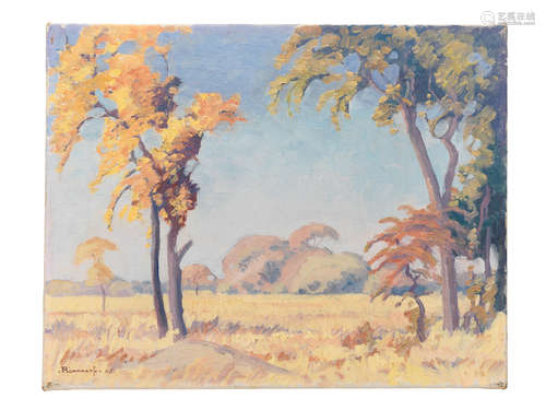 Trees in the veld Jacob Hendrik Pierneef(South African, 1886-1957)