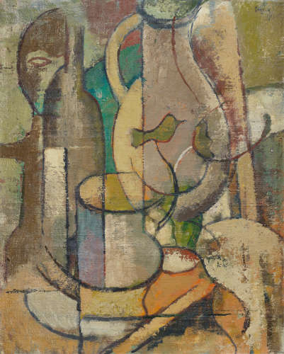 Cubist still life with jug Gregoire Johannes Boonzaier(South African, 1909-2005)