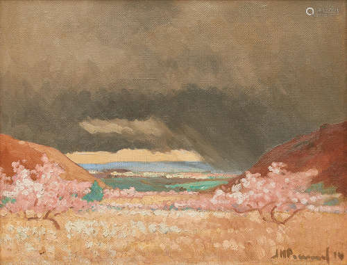 Advancing storm over Pretoria Jacob Hendrik Pierneef(South African, 1886-1957)