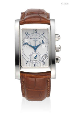 Ref: L5.656.4, Sold 22nd February 1999  Longines. A stainless steel quartz calendar chronograph wristwatch