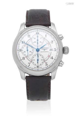 Edição Comemorativo V Centenário Descoberta Brasil (500th Anniversary of the Discovery of Brazil), Ref: L2.621.4, Limited Edition No.241/250, Circa 2000  Longines. A Limited Edition stainless steel automatic calendar chronograph wristwatch